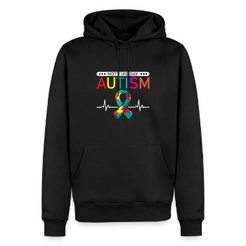 Pas ce jour-là Autisme Ninja Guerrier Autiste - Sweat à capuche Premium bio Homme - noir - Devant - Nico (187cm)