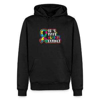 Faisons de l’autisme l’extinction de la - Sweat à capuche Premium bio Homme - noir - Devant - Nico (187cm)