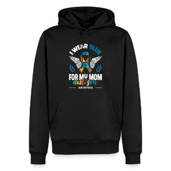 Je porte du bleu pour ma mère Love Support - Sweat à capuche Premium bio Homme - noir - Devant - Nico (187cm)