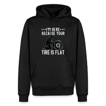 Reifen Kerl Mechaniker Platte Reifenmontiermaschine Reparatur Auto - Männer Premium Bio Hoodie - Schwarz - Vorne - Nico (187cm)