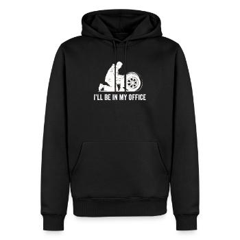 Reifen Kerl Mechaniker Platte Reifenmontiermaschine Reparatur Auto - Männer Premium Bio Hoodie - Schwarz - Vorne - Nico (187cm)