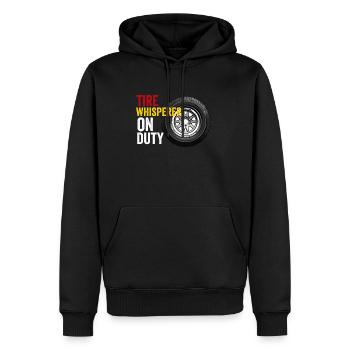 Reifen Kerl Mechaniker Platte Reifenmontiermaschine Reparatur Auto - Männer Premium Bio Hoodie - Schwarz - Vorne - Nico (187cm)