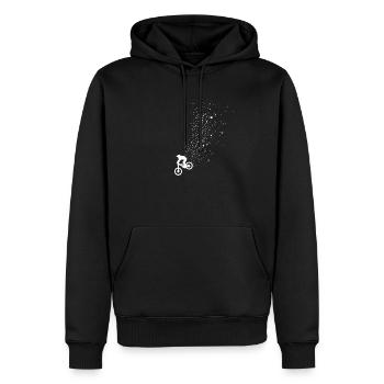VTT VTT Downhill Biker cadeau - Sweat à capuche Premium bio Homme - noir - Devant - Nico (187cm)