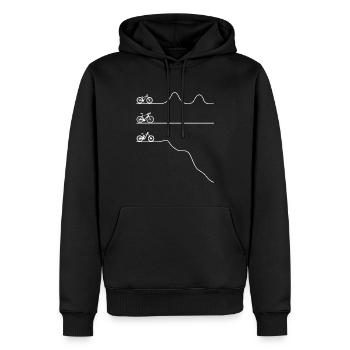 VTT Vélo VTT Biker Cadeau - Sweat à capuche Premium bio Homme - noir - Devant - Nico (187cm)
