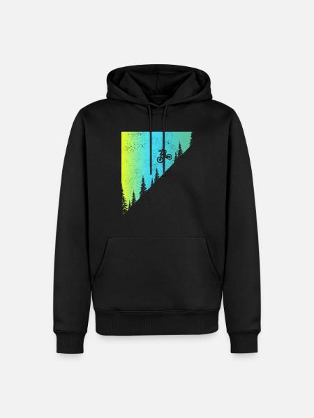 Mountainbike MTB Downhill Biker Gave - Herre Premium økologisk hoodie - sort