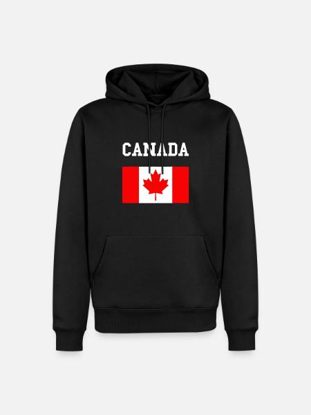 De Canadese Vlag van Canada Canadese Vlag Canadese Wortels Maplethine - Herre Premium økologisk hoodie - sort