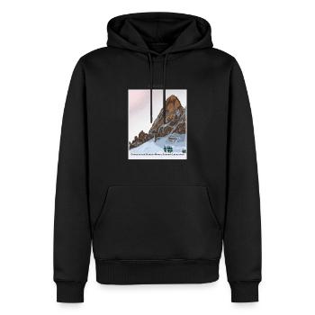 Conquer the Heights Mount Everest Labyrinth - Men’s Premium Organic Hoodie - black - Front - Nico (187cm)