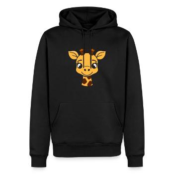 Humor Kleine Baby-Giraffe - Männer Premium Bio Hoodie - Schwarz - Vorne - Nico (187cm)