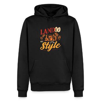 Nachwuchs Landwirt Landei Mit Style Bauern - Männer Premium Bio Hoodie - Schwarz - Vorne - Nico (187cm)