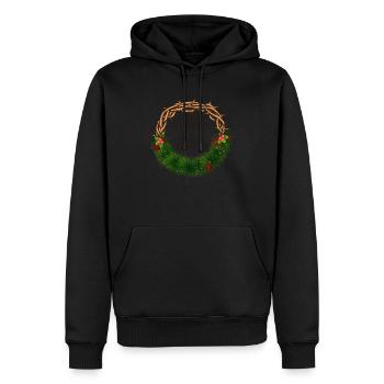 Jesus ist König und der Grund für die Jahreszeit - Männer Premium Bio Hoodie - Schwarz - Vorne - Nico (187cm)