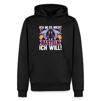 Bastler Basteln - Männer Premium Bio Hoodie - Schwarz - Vorne - Nico (187cm)