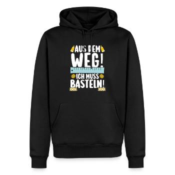 Bastler Basteln - Männer Premium Bio Hoodie - Schwarz - Vorne - Nico (187cm)