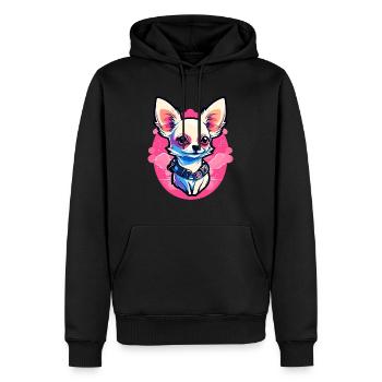 Chihuahua Hund Zeichnung - Männer Premium Bio Hoodie - Schwarz - Vorne - Nico (187cm)