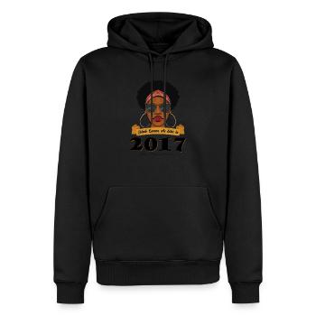 Schwarze Königinnen, geboren 2017, werden 7 Jahre alt und sehen fabelhaft aus - Männer Premium Bio Hoodie - Schwarz - Vorne - Nico (187cm)