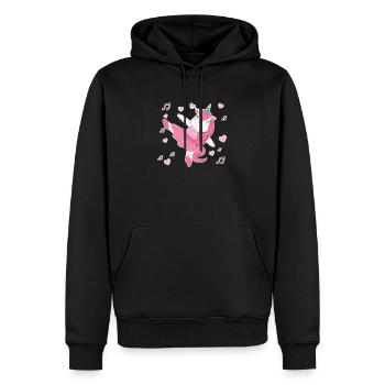 Ballet Dancer Unicorn Rainbow Ballerina Tutu - Men’s Premium Organic Hoodie - black - Front - Nico (187cm)