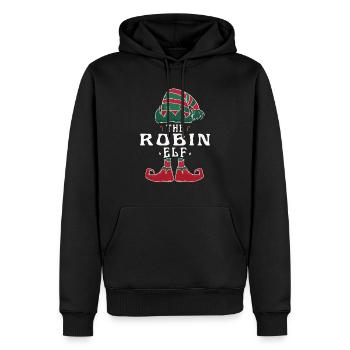 Robin Elf Familie Passende Gruppe Weihnachten Papa Mama - Männer Premium Bio Hoodie - Schwarz - Vorne - Nico (187cm)