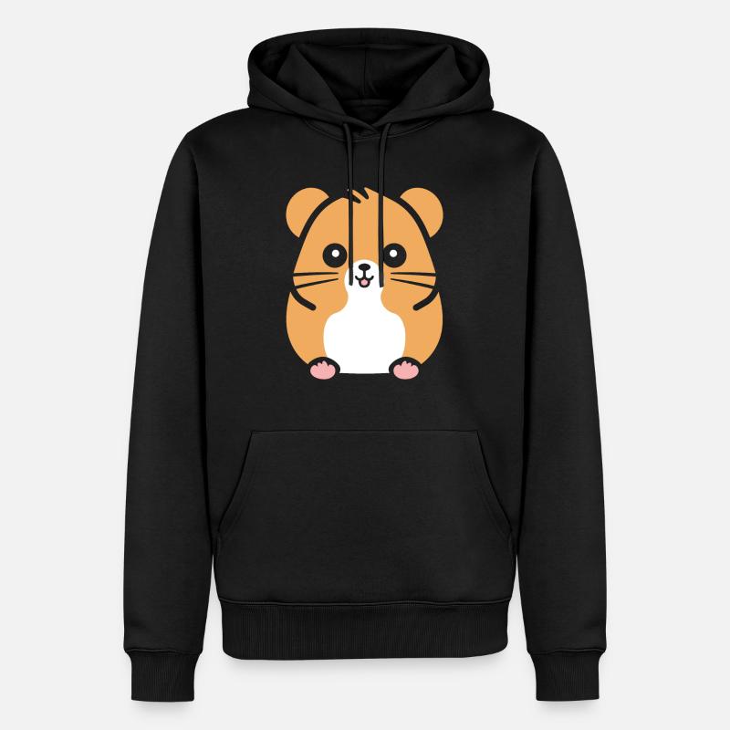 Mignon Humour petit hamster - Sweat à capuche Premium bio Homme - noir