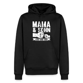 Mutter Muttertag Mama und Sohn - Männer Premium Bio Hoodie - Schwarz - Vorne - Nico (187cm)