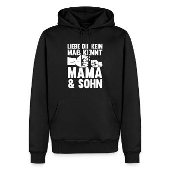 Mutter Muttertag Mama und Sohn - Männer Premium Bio Hoodie - Schwarz - Vorne - Nico (187cm)