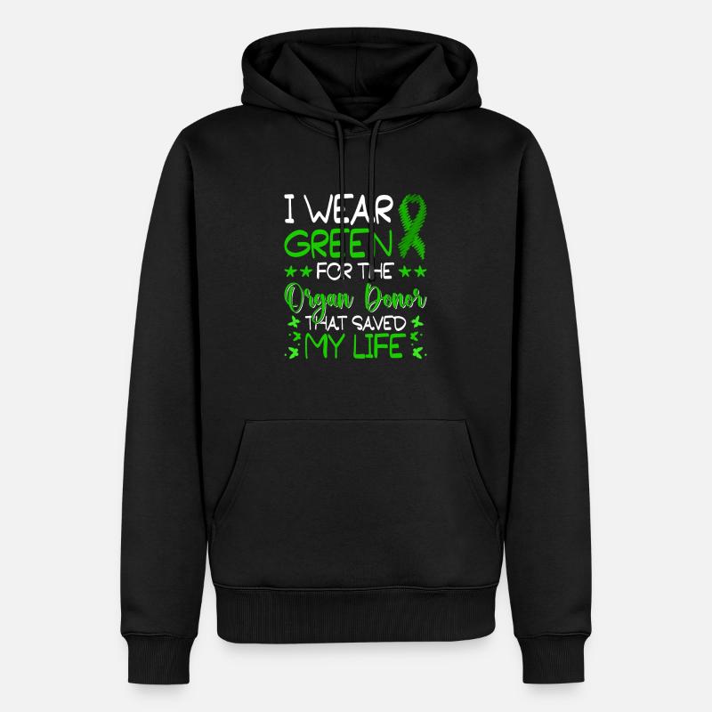 Organspender Organtransplantation Organspende - Männer Premium Bio Hoodie - Schwarz