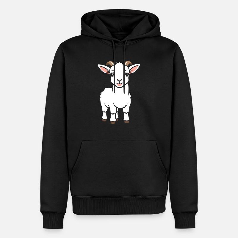 Citation humour petite chèvre - Sweat à capuche Premium bio Homme - noir