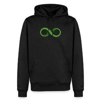 Don d’organes Greffe d’organes Don d’organes - Sweat à capuche Premium bio Homme - noir - Devant - Nico (187cm)