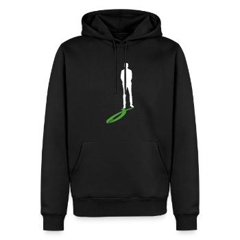 Don d’organes Greffe d’organes Don d’organes - Sweat à capuche Premium bio Homme - noir - Devant - Nico (187cm)