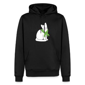 Don d’organes Greffe d’organes Don d’organes - Sweat à capuche Premium bio Homme - noir - Devant - Nico (187cm)
