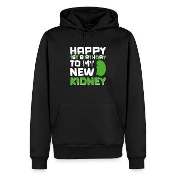 Organ Donor Kidney Organ Transplant - Men’s Premium Organic Hoodie - black - Front - Nico (187cm)