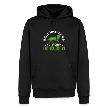 Organspender Niere Organtransplantation - Männer Premium Bio Hoodie - Schwarz - Vorne - Nico (187cm)