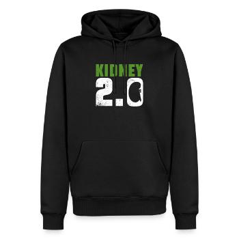 Organspender Niere Organtransplantation - Männer Premium Bio Hoodie - Schwarz - Vorne - Nico (187cm)
