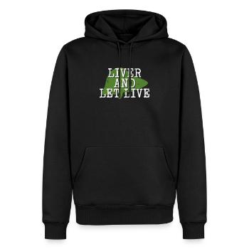 Organspender Leber Organtransplantation - Männer Premium Bio Hoodie - Schwarz - Vorne - Nico (187cm)