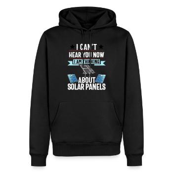 Solarpanel-Installateur Techniker Männer Erneuerbar - Männer Premium Bio Hoodie - Schwarz - Vorne - Nico (187cm)
