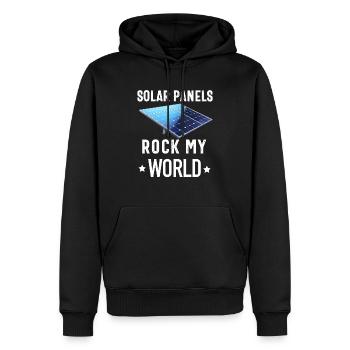Solarpanel-Installateur Techniker Männer Erneuerbar - Männer Premium Bio Hoodie - Schwarz - Vorne - Nico (187cm)