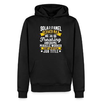 Solarpanel-Installateur Techniker Männer Erneuerbar - Männer Premium Bio Hoodie - Schwarz - Vorne - Nico (187cm)