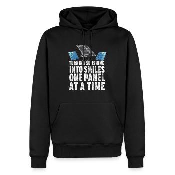 Solarpanel-Installateur Techniker Männer Erneuerbar - Männer Premium Bio Hoodie - Schwarz - Vorne - Nico (187cm)