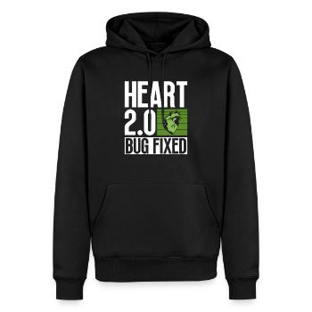 Organ Donor Heart Organ Transplant - Men’s Premium Organic Hoodie - black - Front - Nico (187cm)