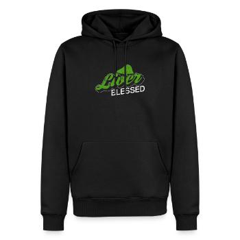 Organspender Leber Organtransplantation - Männer Premium Bio Hoodie - Schwarz - Vorne - Nico (187cm)