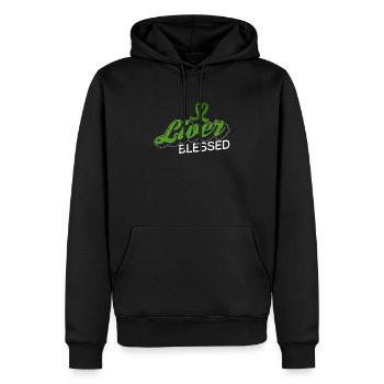 Organspender Leber Organtransplantation - Männer Premium Bio Hoodie - Schwarz - Vorne - Nico (187cm)