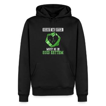 Greffe d’organes cardiaques pour donneurs d’organes - Sweat à capuche Premium bio Homme - noir - Devant - Nico (187cm)
