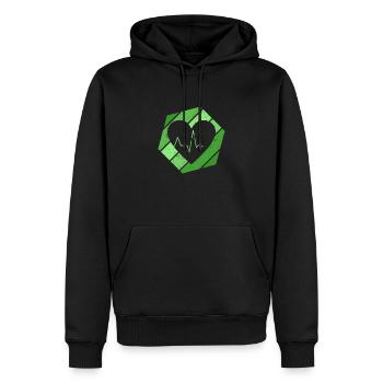 Greffe d’organes cardiaques pour donneurs d’organes - Sweat à capuche Premium bio Homme - noir - Devant - Nico (187cm)