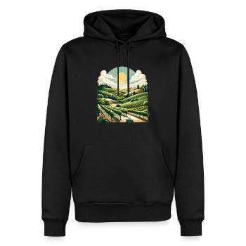 Scenic vineyard in Napa Valley - Men’s Premium Organic Hoodie - black - Front - Nico (187cm)