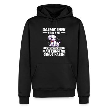 Hund Dalmatiner - Männer Premium Bio Hoodie - Schwarz - Vorne - Nico (187cm)