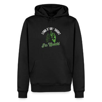 Greffe d’organe par fente de donneur d’organes - Sweat à capuche Premium bio Homme - noir - Devant - Nico (187cm)