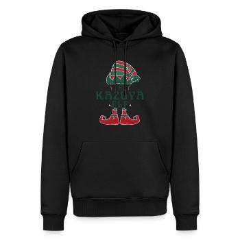 Le pyjama Kazuya Elf pour des vacances de Noël amusantes - Sweat à capuche Premium bio Homme - noir - Devant - Nico (187cm)
