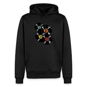 1998 Année de naissance Millésime - Sweat à capuche Premium bio Homme - noir - Devant - Nico (187cm)