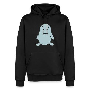 Drôle bébé minimaliste simple petit lamantin - Sweat à capuche Premium bio Homme - noir - Devant - Nico (187cm)