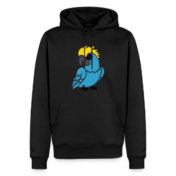 Humor little parrot - Men’s Premium Organic Hoodie - black - Front - Nico (187cm)