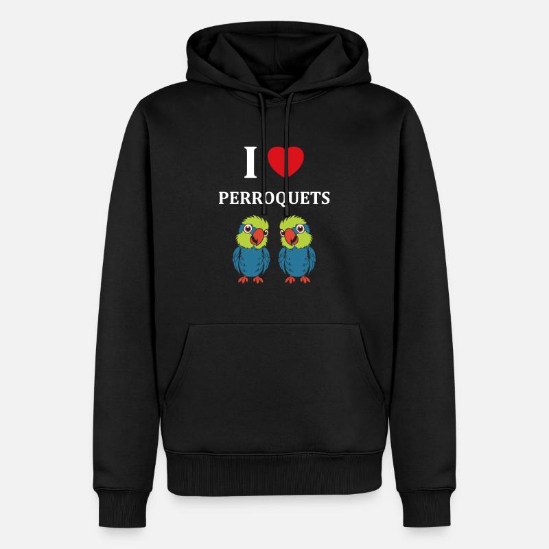 Humour petit perroquet - Sweat à capuche Premium bio Homme - noir