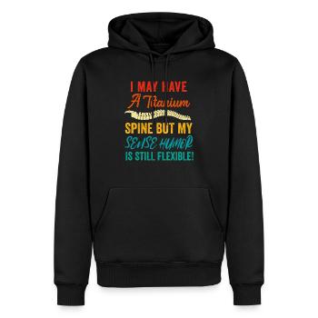 Back Post Surgery Recovery Men Women Discectomy - Men’s Premium Organic Hoodie - black - Front - Nico (187cm)